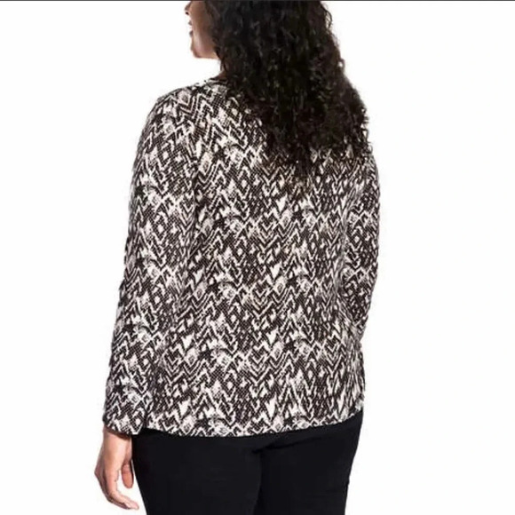 Mario Serrani Ladies' Tunic Top Large Black & Ivory - Picture 5 of 6